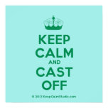 [Knitting crown] keep calm and cast off  Posters