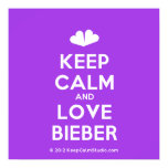[Two hearts] keep calm and love bieber  Posters