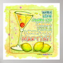 Posters, Prints - Lemon Drop Martini