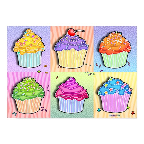 Posters, Prints - Pop Art Cupcakes print
