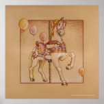 Posters, Prints - Purple Pony Carousel