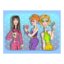 Posters - Three Martini Divas posters by TheMartiniDiva Posters - Three Martini Divas posters