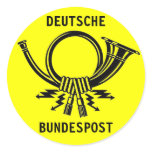 Posthorn DEUTSCHE BUNDESPOST yellow#2 Sticker