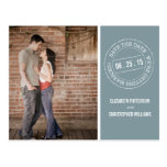 Postmark Wedding Photo Save the Date Postcard