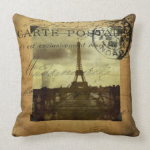 Postmarked Paris Pillow