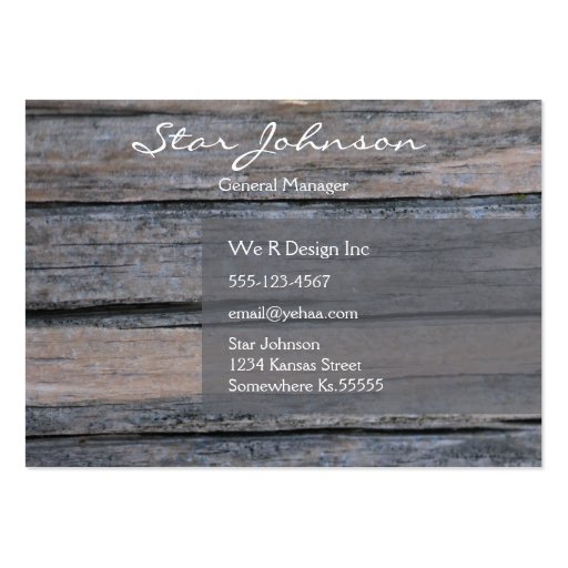 Postwood Gray Business Card Template (front side)