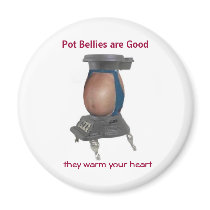 Pot Belly Refrigerator Magnet