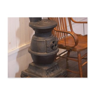 Pot Belly Stove postcard