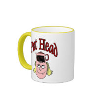 Pot Head Woman mugs by figstreetstudio Pot Head Woman mugs