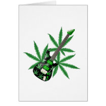 Pot leaf Guitar by Valxart Card