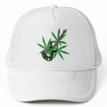 Pot leaf Guitar by Valxart Trucker Hats
