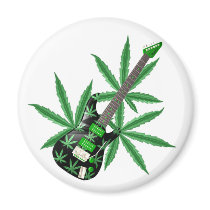 Pot leaf Guitar by Valxart Magnets