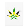 pot leaf jamaican flag postcards