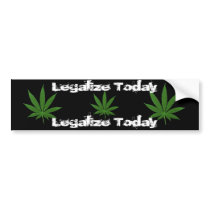 Pot Leaf Legalize Today bumper stickers