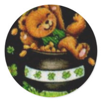 Pot of Bear Round Sticker