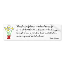 Pot of daisies bumper sticker bumper stickers