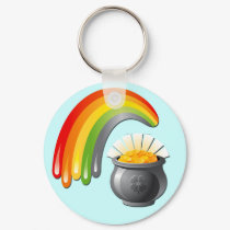 POT OF GOLD AND RAINBOW keychains by dgpaulart POT OF GOLD AND RAINBOW keychains