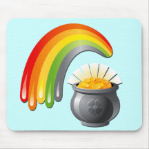 POT OF GOLD AND RAINBOW MOUSEPAD
