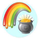 POT OF GOLD AND RAINBOW stickers