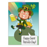 Pot of Gold & Beer Leprechaun Card