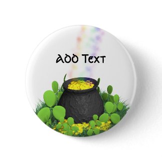 Pot of Gold Saint Patty's Button button