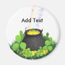 Pot of Gold Saint Patty's Gifts Refrigerator Magnet