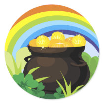 Pot Of Gold St. Patrick's Day Gift stickers