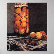 Pot of Peaches by Claude Monet Print