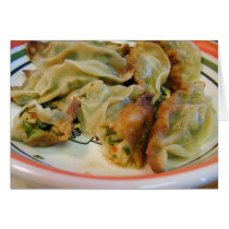 Pot Stickers Food Greeting Cards