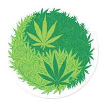 Pot Ying Yang stickers by fightcancertees Pot Ying Yang stickers