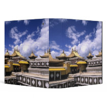Potala Palace inside with steeples at the home 3 Ring Binder