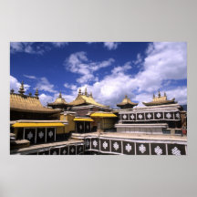 Potala Palace inside with steeples at the home Print