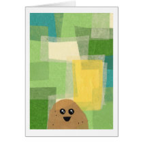 Potato greeting card cards