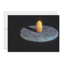 Potato on ancient sundial personalized announcement