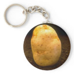 Potato on dirt keychain
