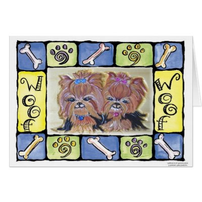 Potatoe Chip Yorkies Cards by wyleasmom