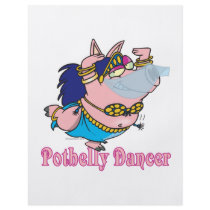 potbelly pig belly dancer funny piggy custom flyer