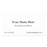 Potential Lunch Winner Business Cards