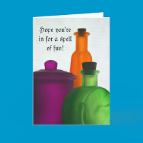 Potion Bottles Halloween Card
