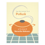 Potluck Invite - Orange & Blue Kitchen