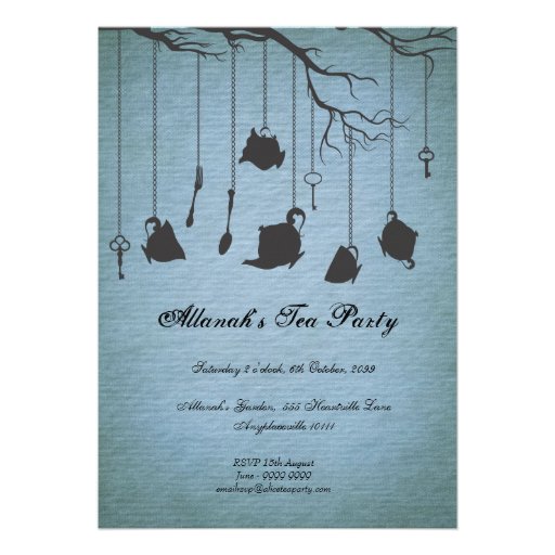 Pots & Cups & Keys Unbirthday Birthday Tea Party Card