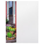 Pots of Flowers By Door Custom Letterhead
