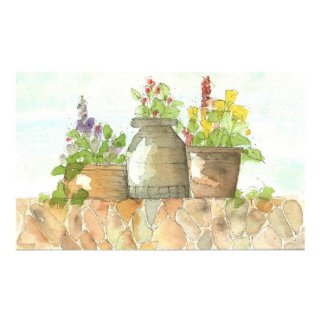 Pots on a Rock Wall card