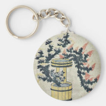 Potted autumn grasses and Rikka by UtamaroII,d. ca Key Chain