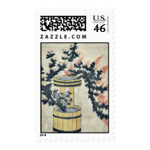 Potted autumn grasses and Rikka by UtamaroII,d. ca Postage