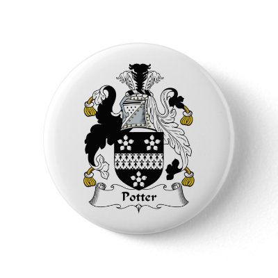 Potter Family Crest Pins by coatsofarms