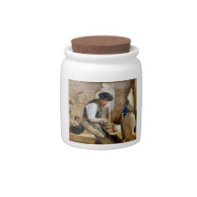 Potter Herman Kähler in his Workshop by L. A. Ring Candy Jar