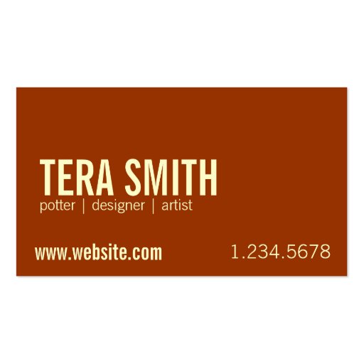 POTTERY CARD BUSINESS CARD TEMPLATE
