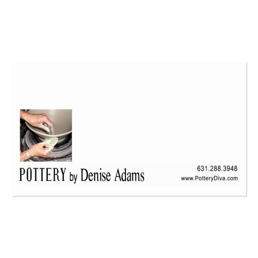 "Pottery Designer II" - Ceramics Business Cards (back side)