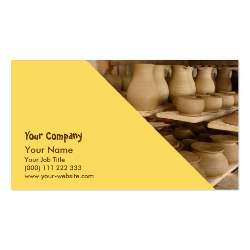 Pottery drying business card template (front side)
